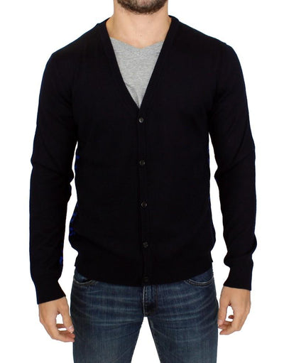 Dark blue wool cardigan
