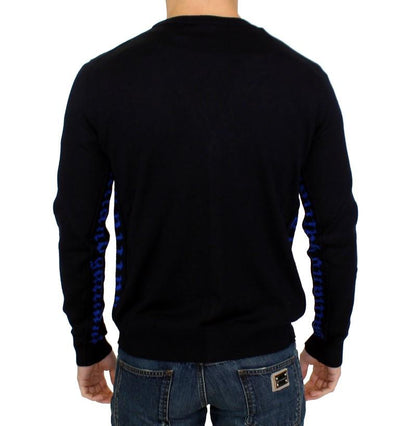 Dark blue wool cardigan