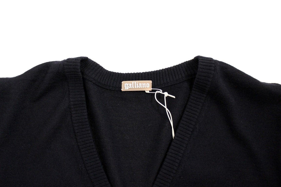 Dark blue wool cardigan