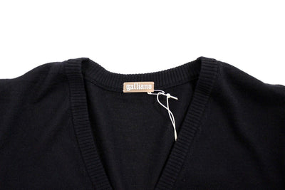 Dark blue wool cardigan