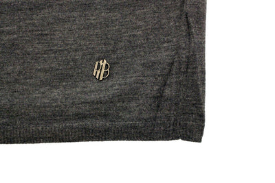 Gray wool crewneck sweater