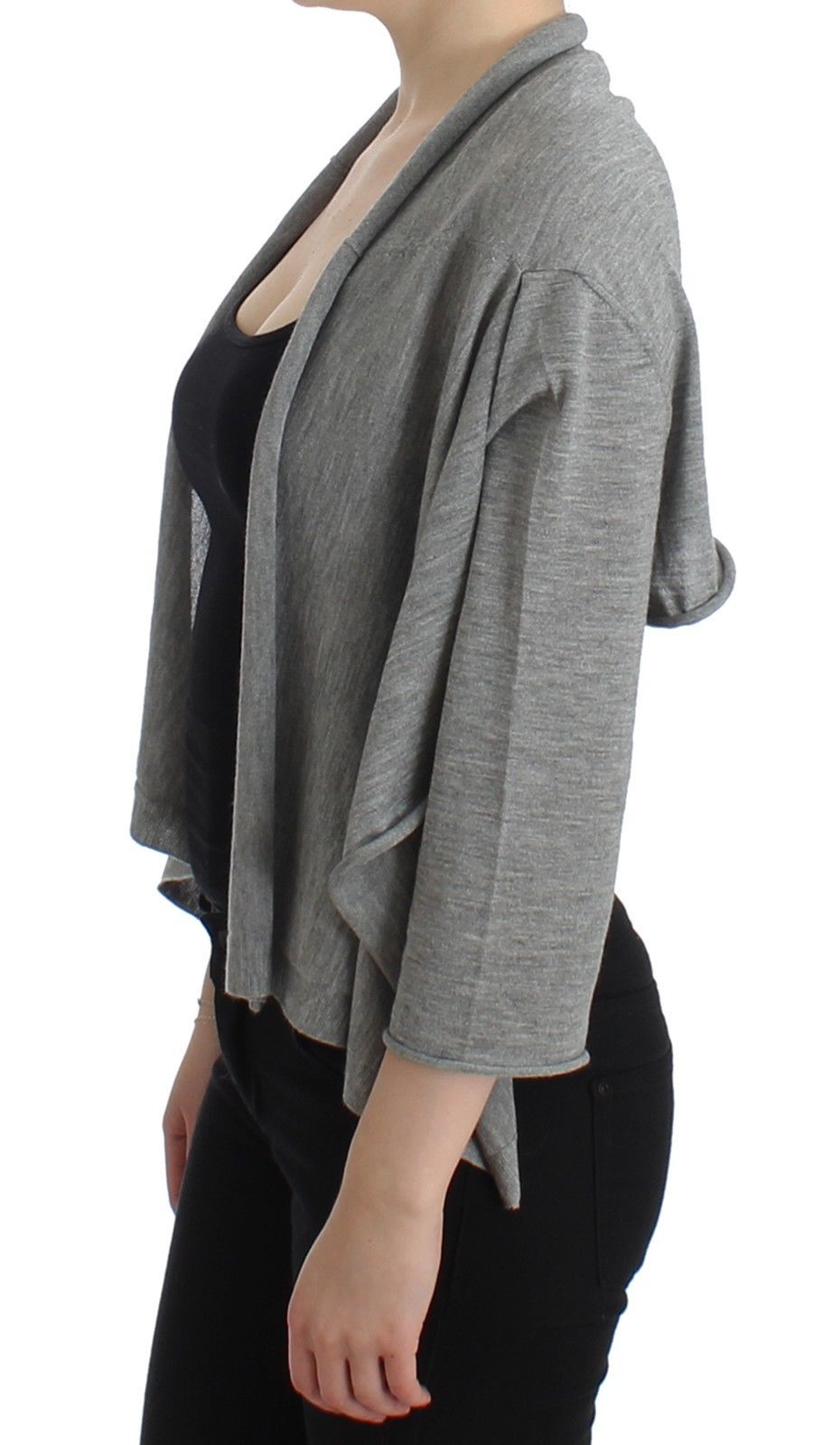 Gray Cashmere Cardigan Shrug Bolero Wrap Sweater