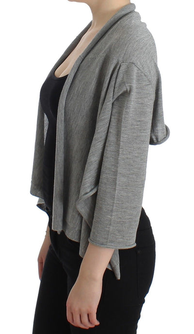 Gray Cashmere Cardigan Shrug Bolero Wrap Sweater