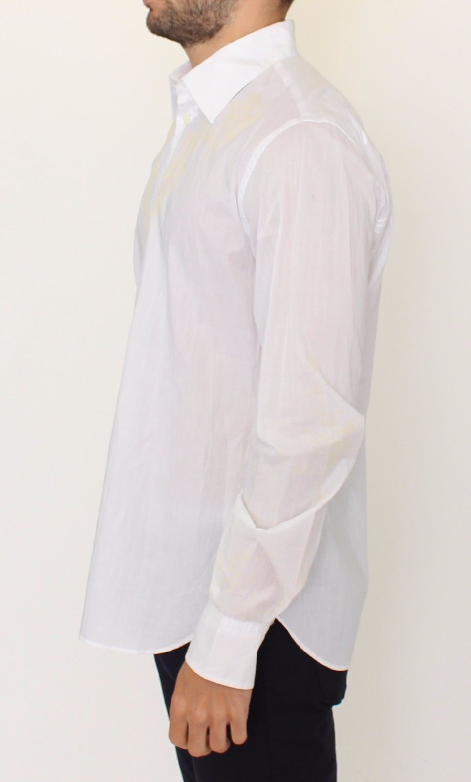 White Cotton Long Sleeve Casual Shirt Top