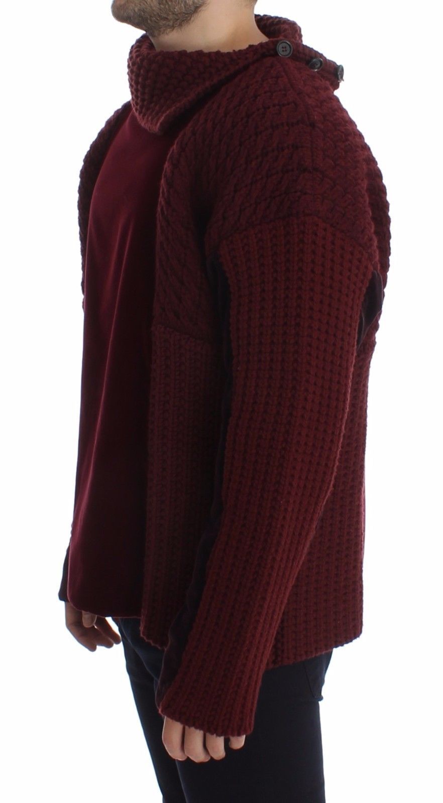 Bordeaux Velvet Wool Runway Sweater Pullover