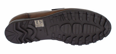 Brown Leather Loafers Casual Dress Shoes