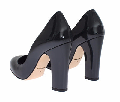 Black Patent Leather Pumps Heels Shoes
