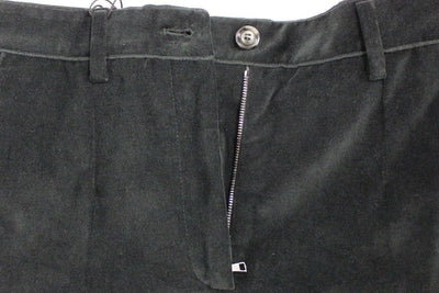 Black Cotton Solid Pattern Shorts Pants