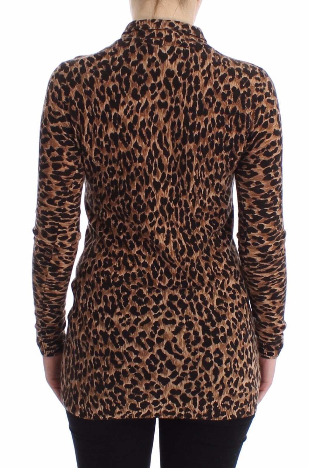 Leopard Print Cashmere Sweater Pullover