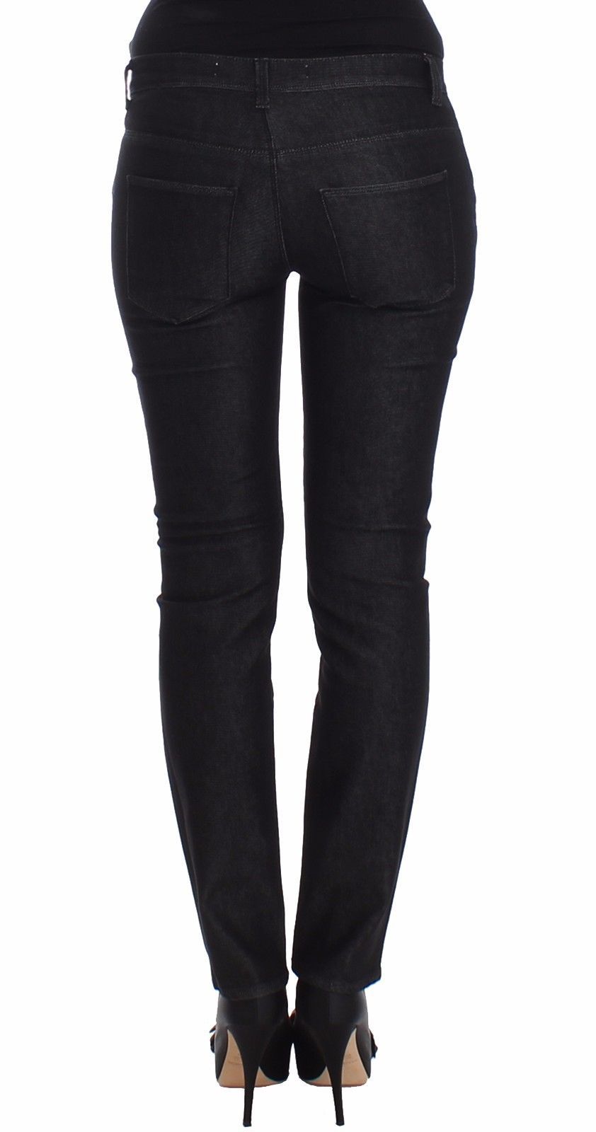 Black Slim Jeans Denim Pants Skinny Leg Stretch