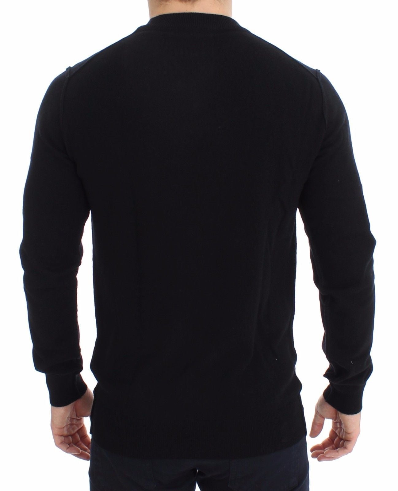 Black Cashmere V-neck Sweater Pullover Top