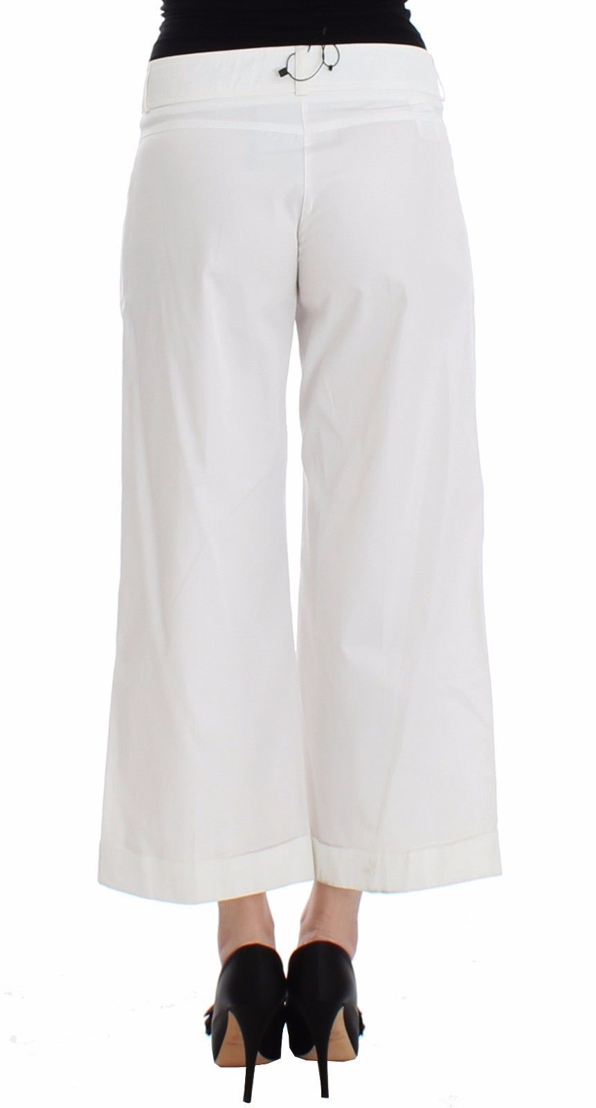 White Capri Pants Cropped Palazzo Casual
