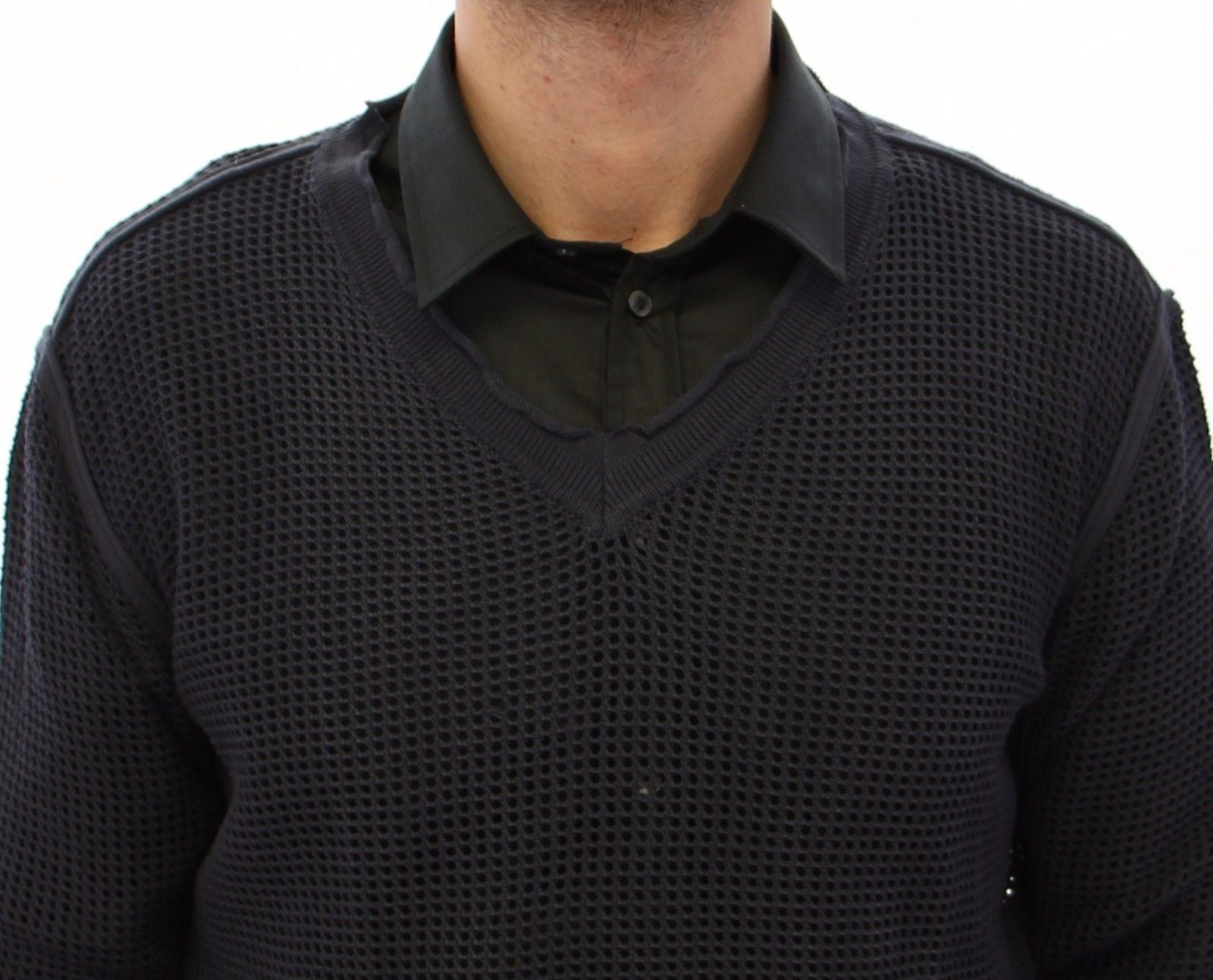 Blue Runway Netz Pullover Netted Sweater