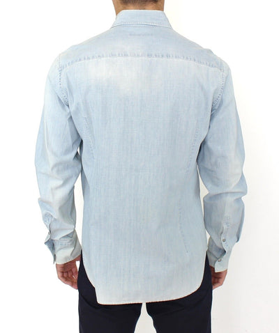 Blue Denim Jeans Cotton Casual Shirt Top