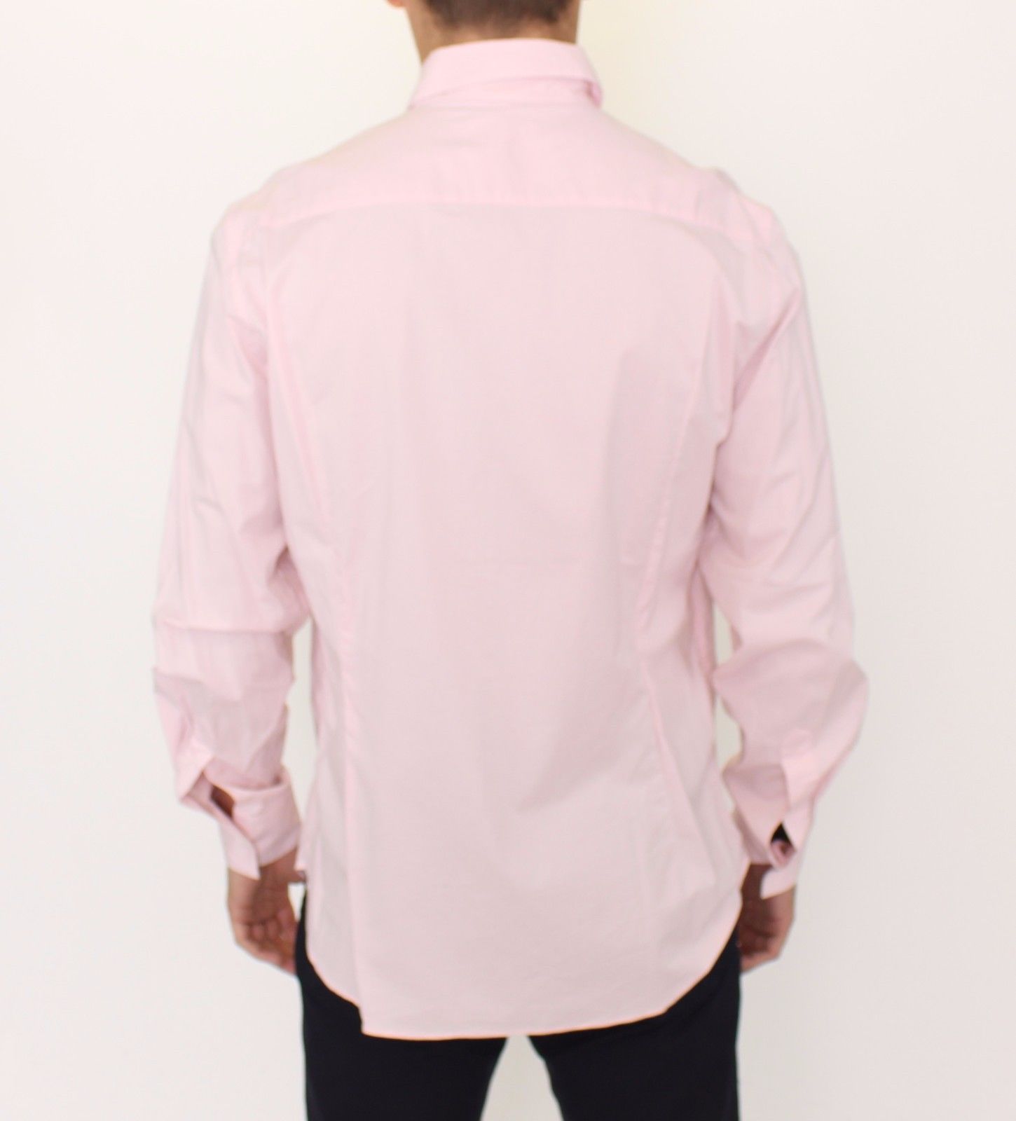 Pink Cotton Casual Long Sleeve Long Shirt