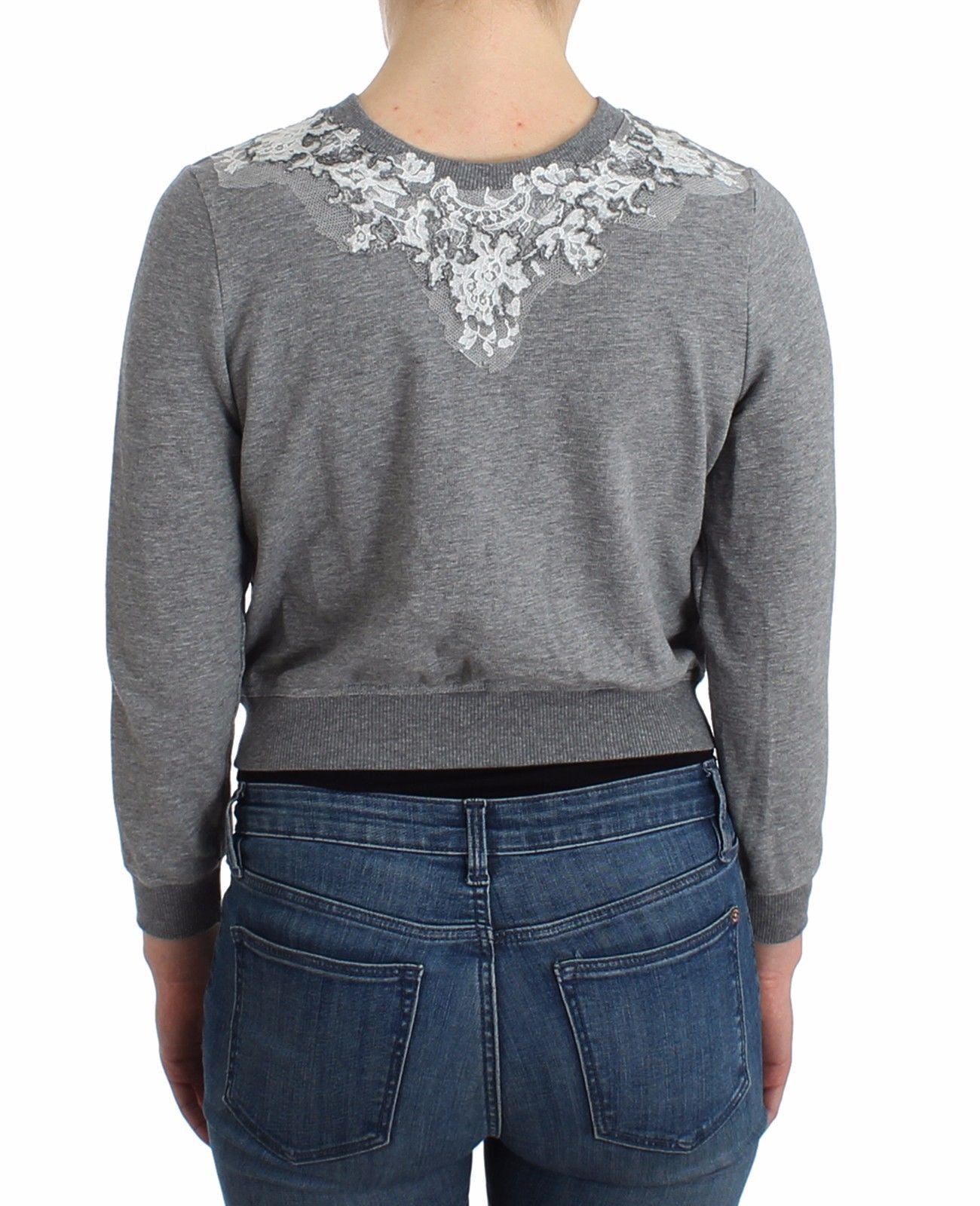 Lingerie Gray Lace Sweater Cardigan Top