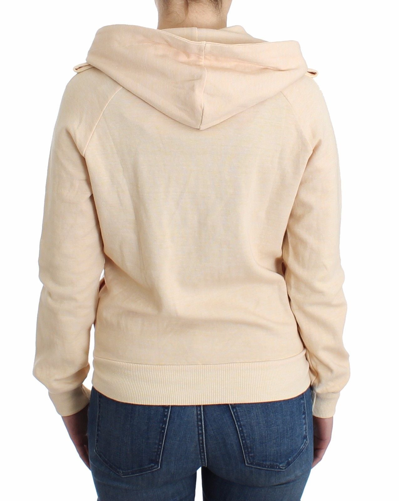 Lingerie Beige Lace Hooded Zip Cardigan Hoodie