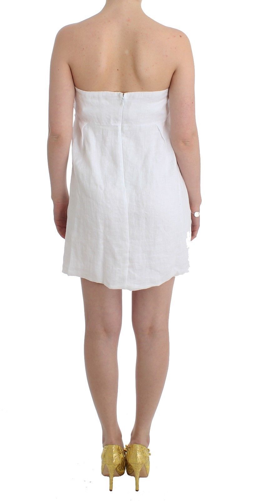 Beachwear White Beach Dress Bustier Mini