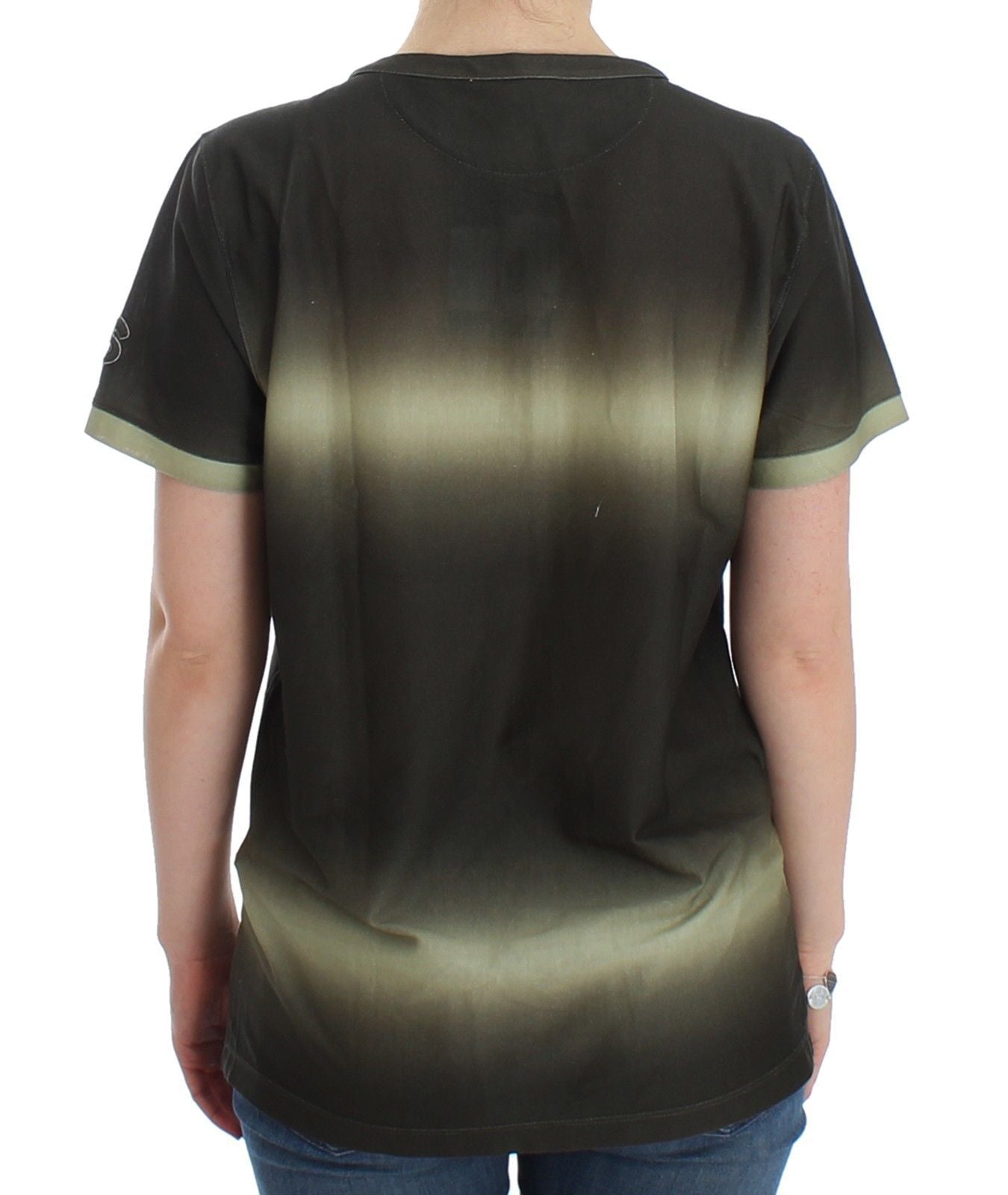 Beachwear Green Cotton T-shirt Blouse Top