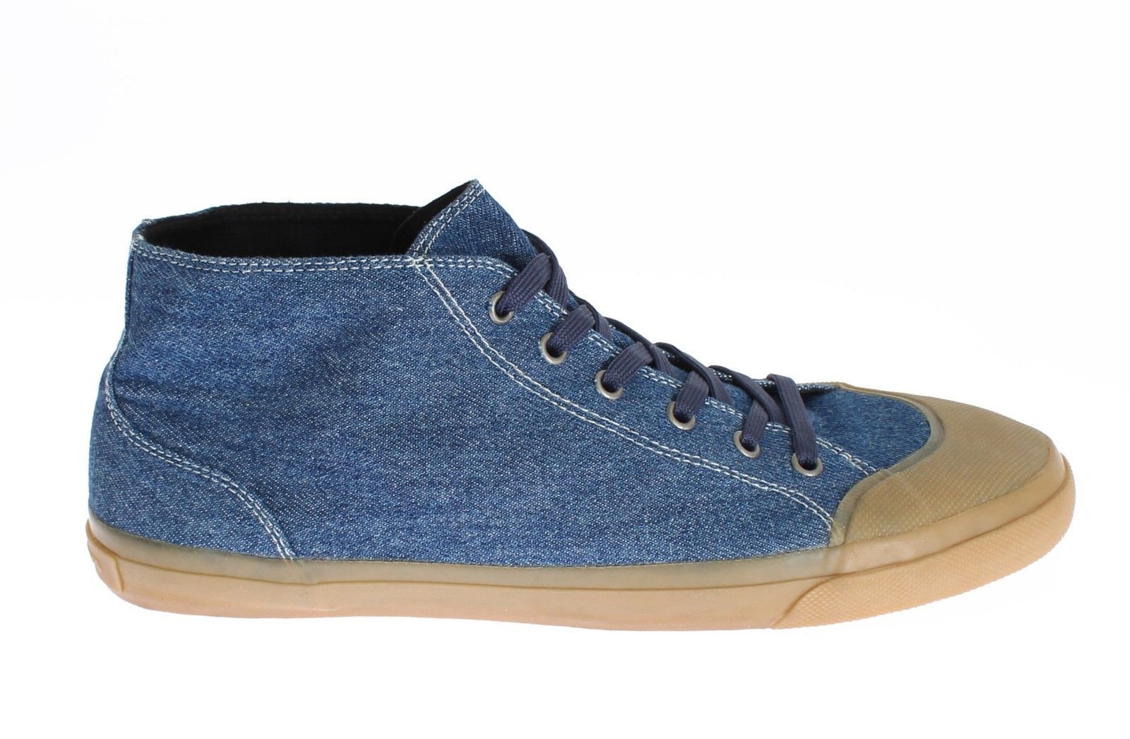 Blue Denim Ankle Sneakers Laceup Shoes