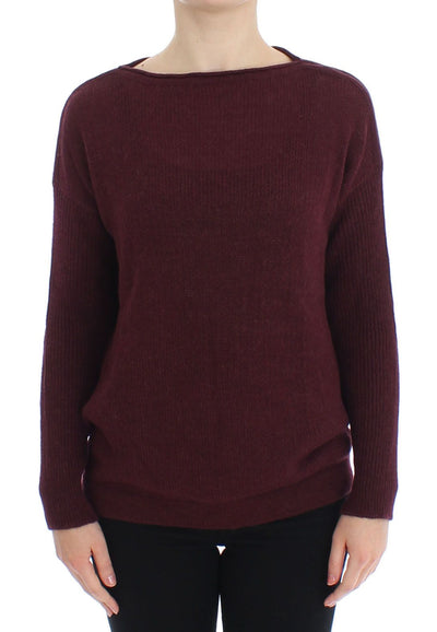 Bordeaux Knitted Pullover Sweater Top