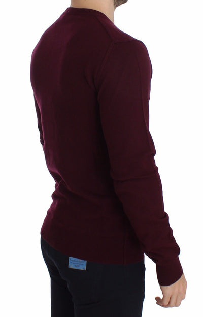 Bordeaux Cashmere Crew-neck Sweater Pullover