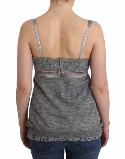 Lingerie Gray Bustier Top Camisole Cami Lace