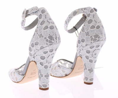 Blue Floral Heel Mary Janes Pumps Shoes