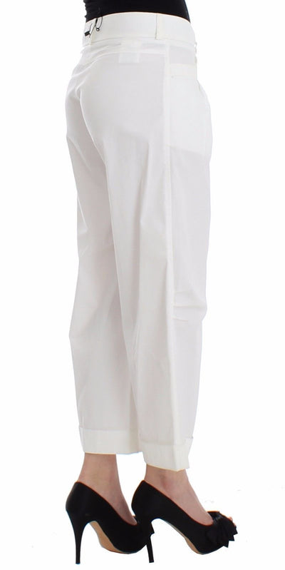 White Capri Pants Cropped Palazzo Casual