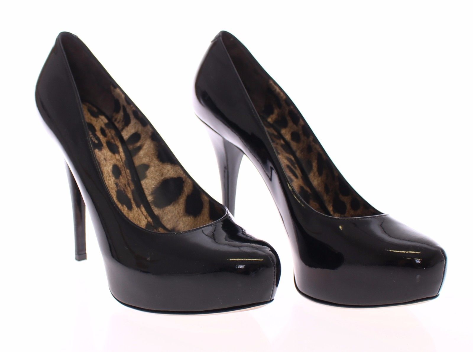 Black Patent Leather Platform Pumps Shoes