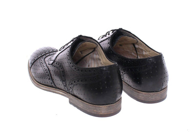 Black Leather Wingtip Formal Shoes