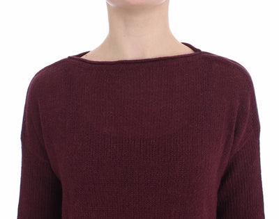 Bordeaux Knitted Pullover Sweater Top