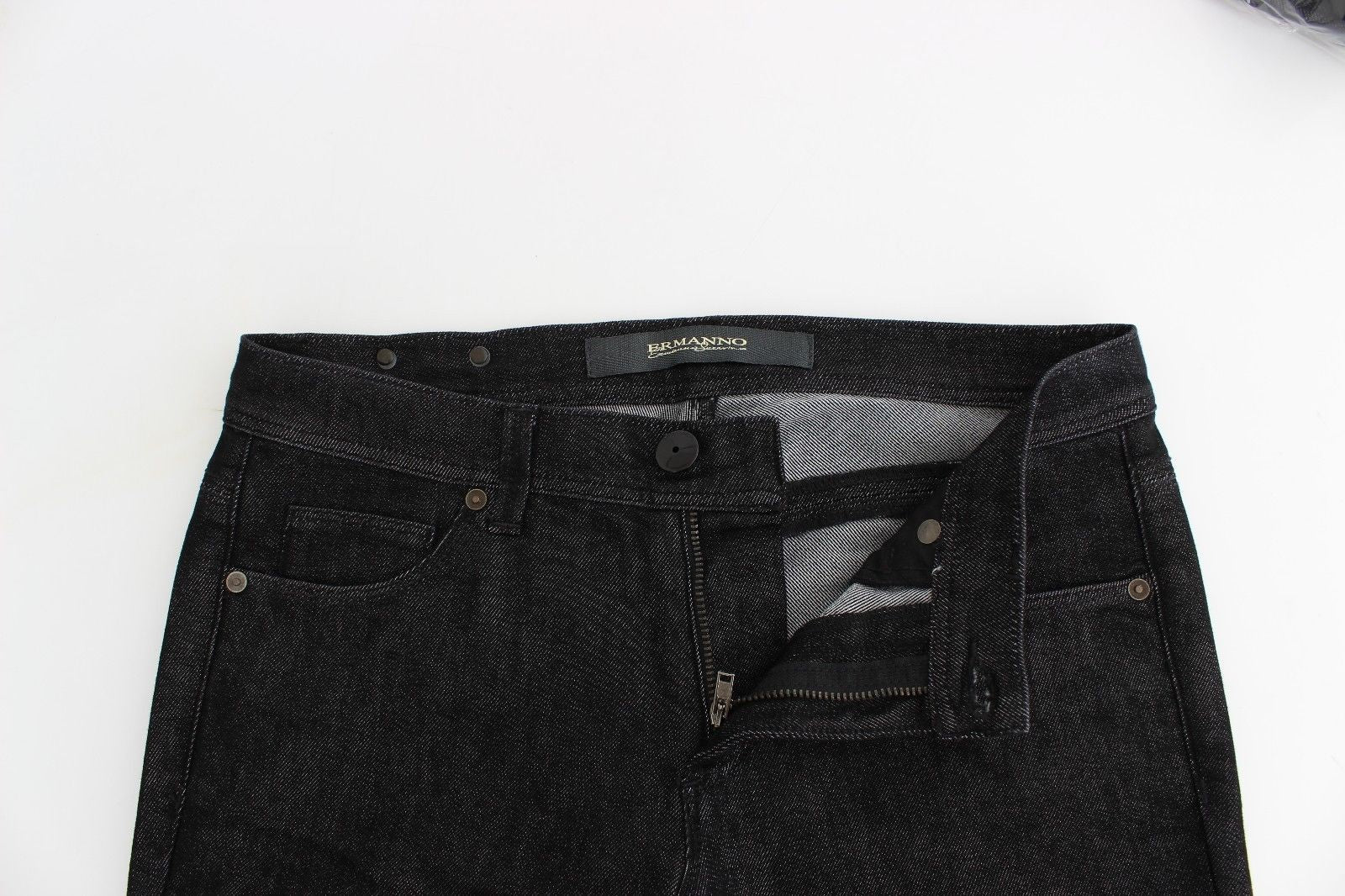 Black Slim Jeans Denim Pants Skinny Leg Stretch
