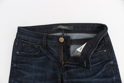 Blue Slim Jeans Denim Pants Skinny Leg Stretch