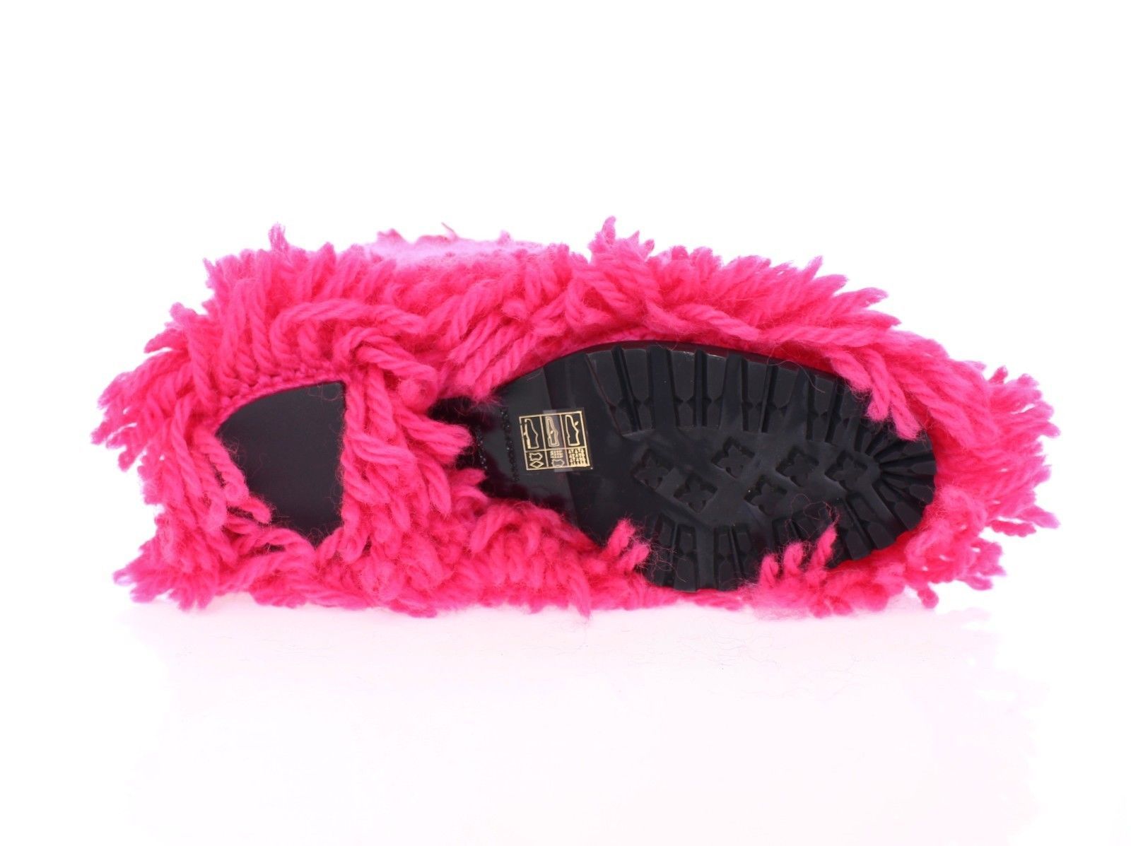 Pink Wool Runway Boots Shoes