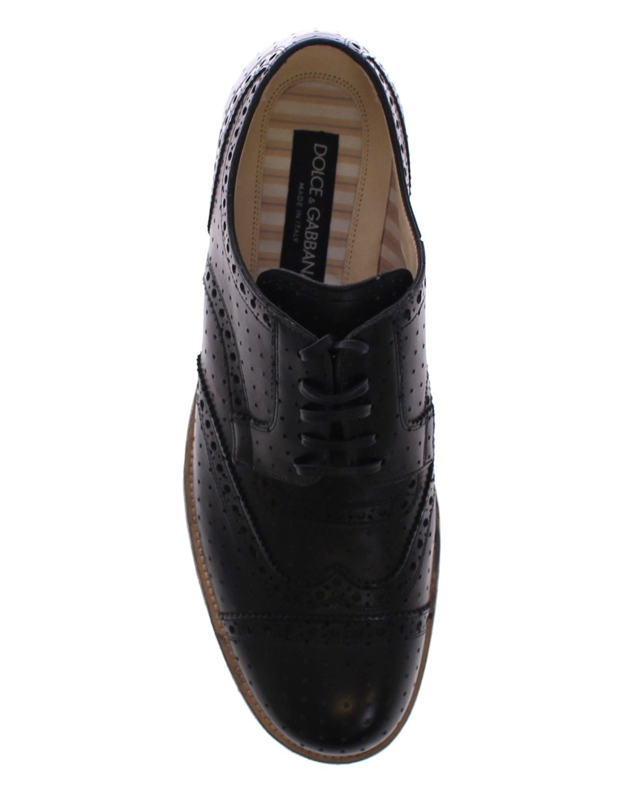 Black Leather Wingtip Formal Shoes