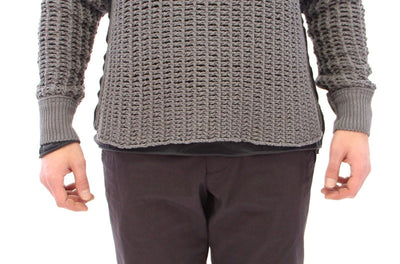 Gray Runway Netz Pullover Netted Sweater