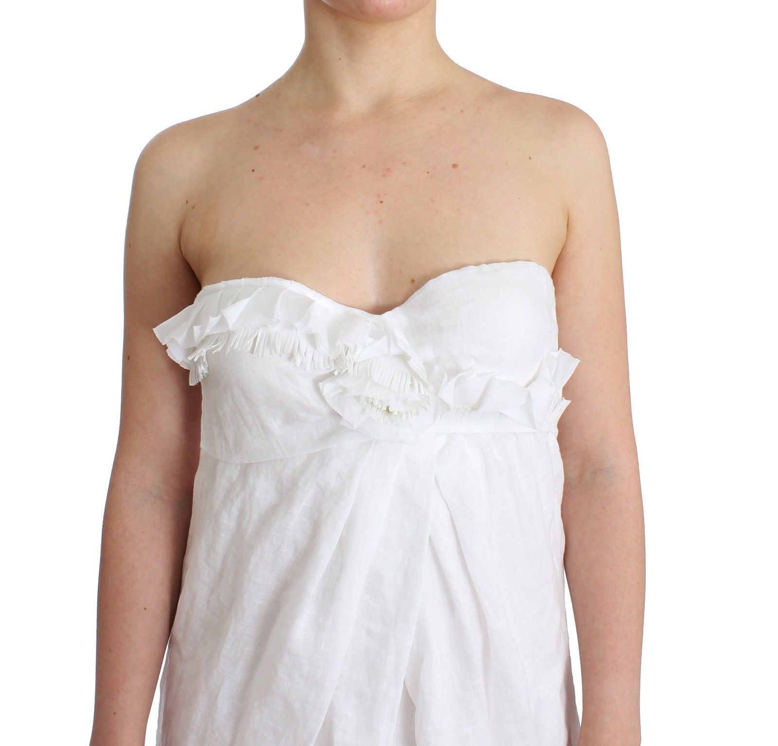 Beachwear White Beach Dress Bustier Mini