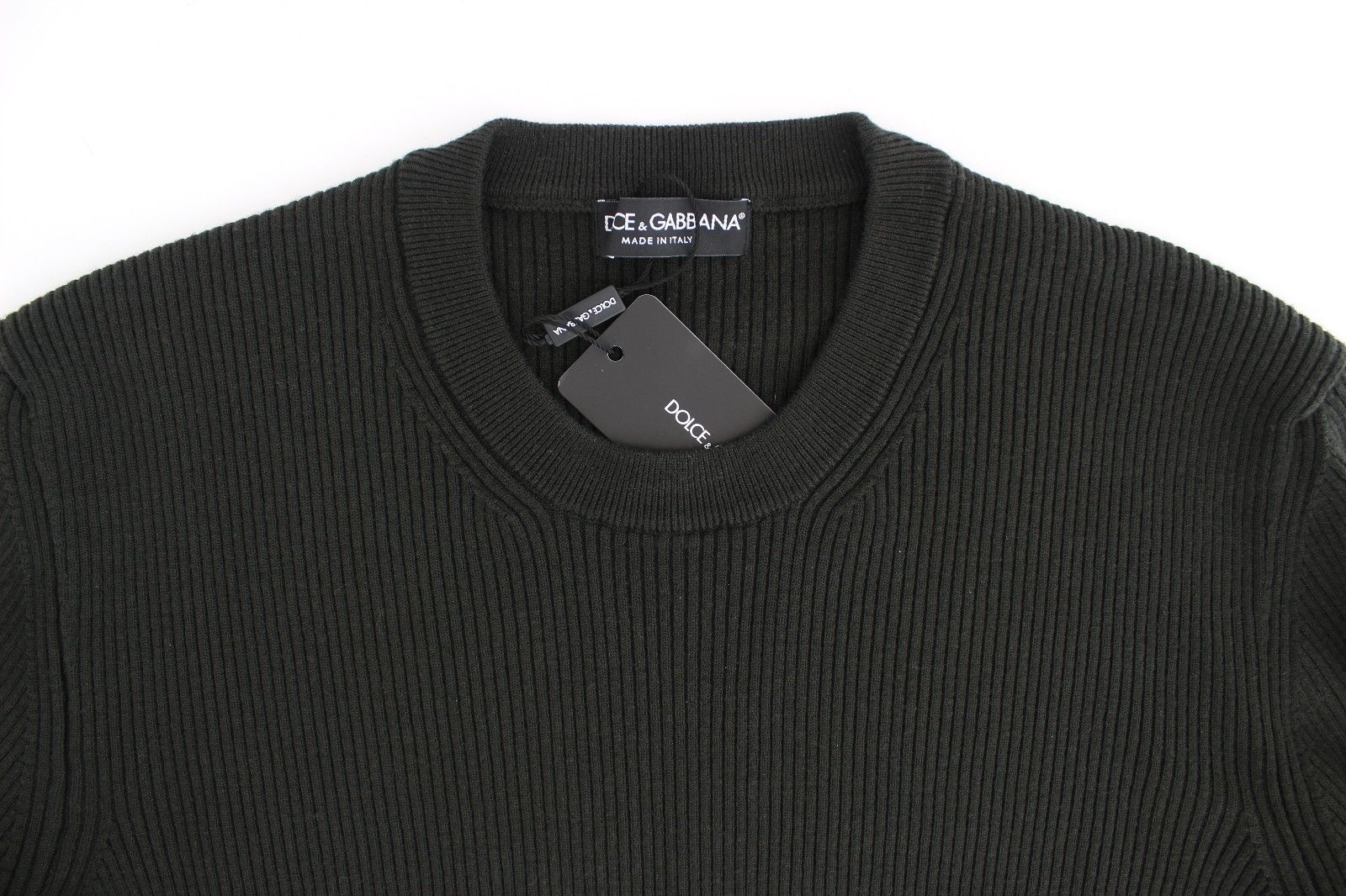 Green Crewneck Wool Sweater Pullover Top