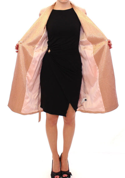 Pink Wrap Slim Coat Jacket Giacca