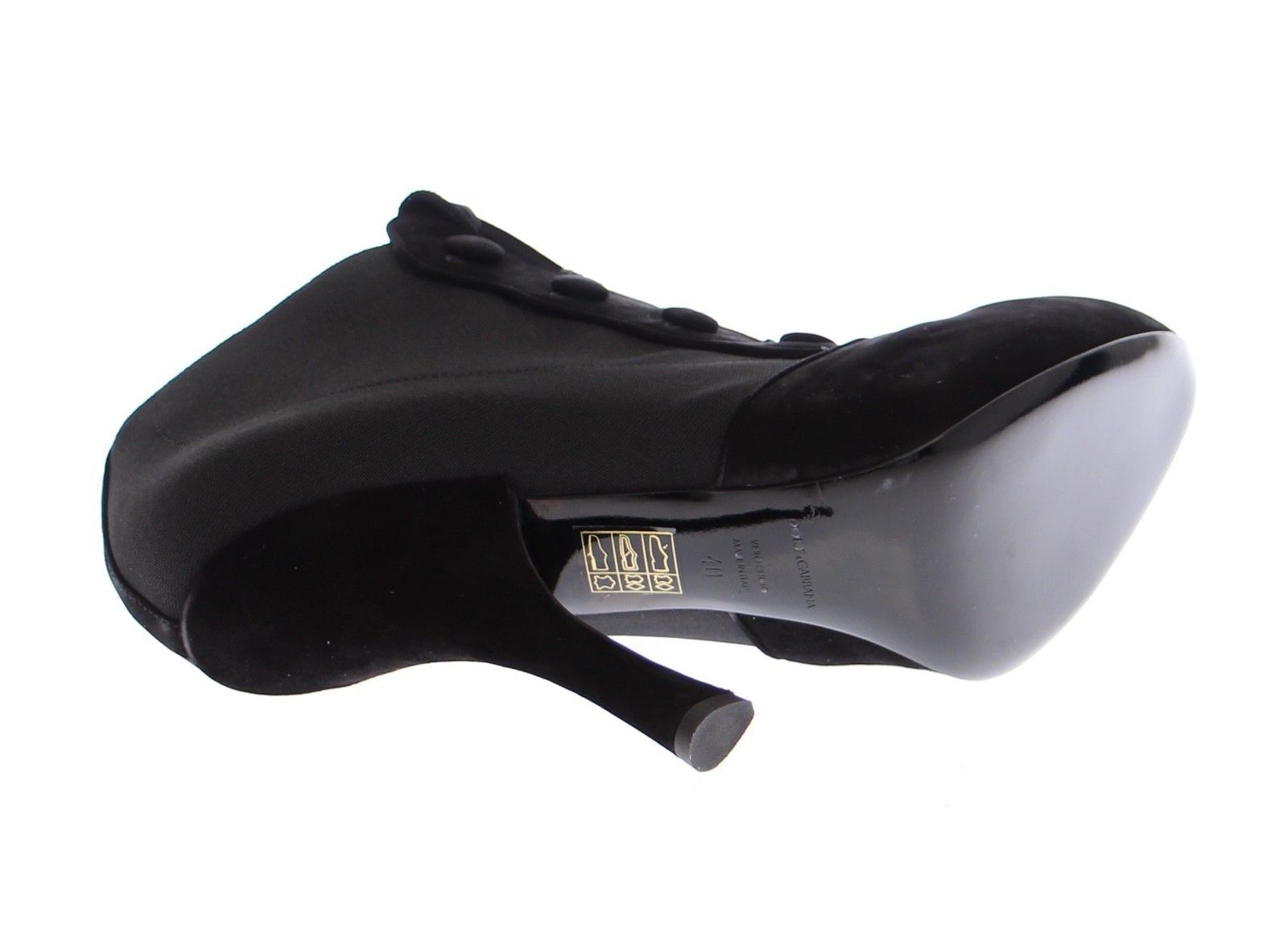 Black Leather Suede Ankle Boots Shoes