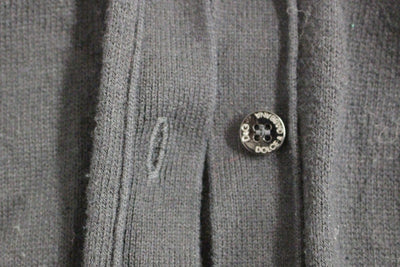 Black Cotton Long Cardigan Sweater Top
