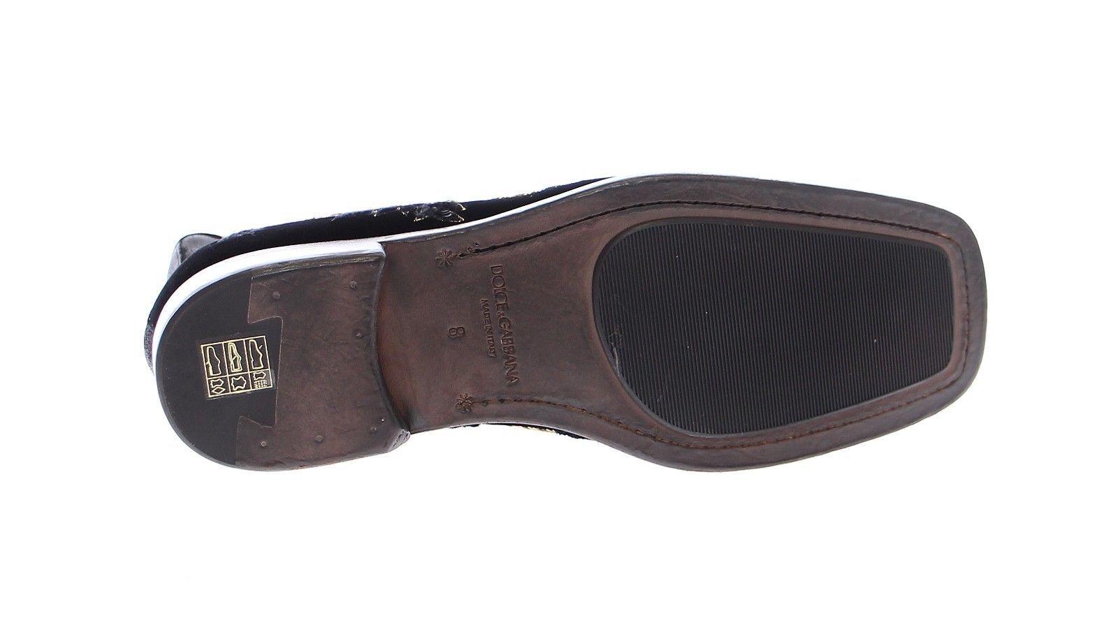 Black Leather Gold Baroque Boots Shoes