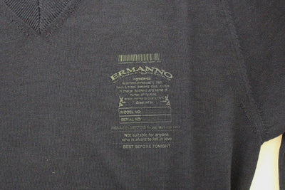 Blue Wool Blend V-neck Pullover Sweater