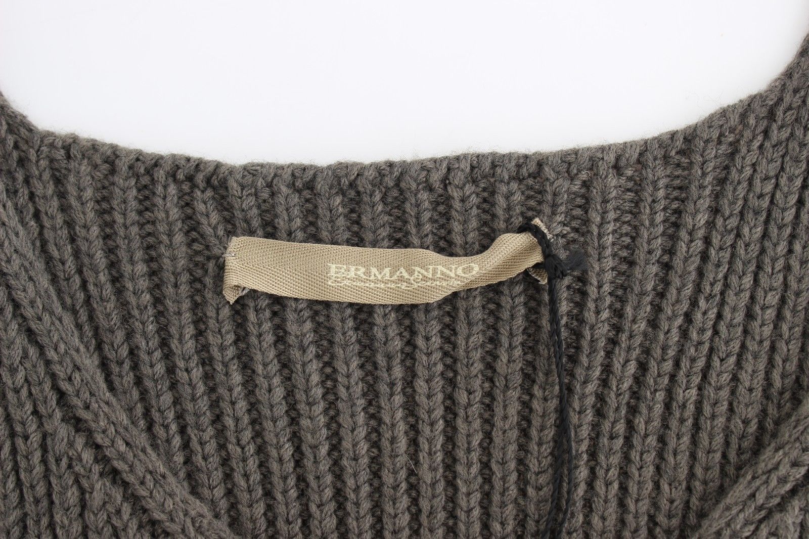Gray Knit Top Knitted Sweater Merino Wool