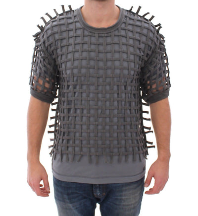Gray Runway Catwalk Nets Knitted Sweater