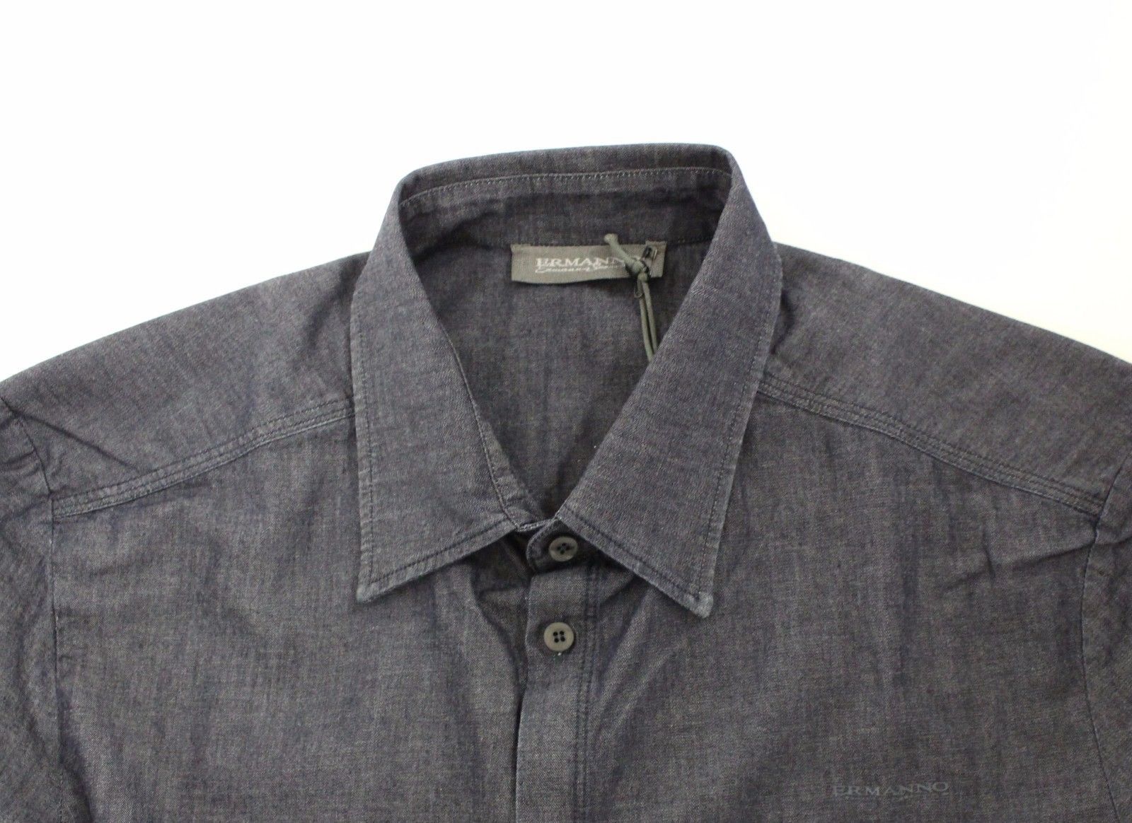 Blue Stretch Denim Jeans Cotton Casual Shirt