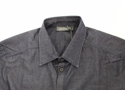 Blue Stretch Denim Jeans Cotton Casual Shirt