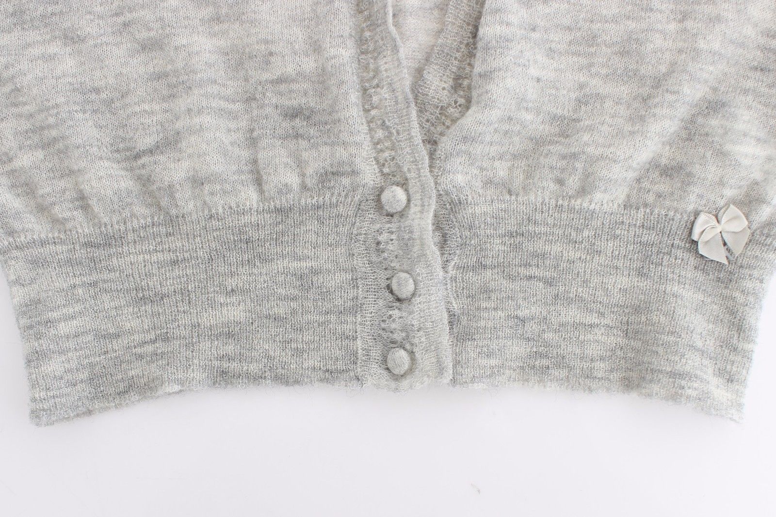 Lingerie Knit Cropped Wool Sweater Cardigan