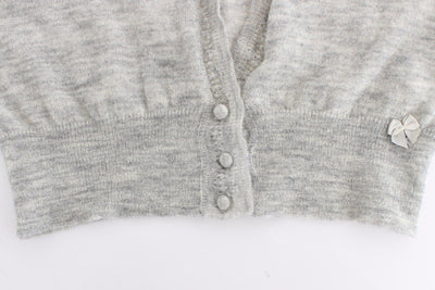 Lingerie Knit Cropped Wool Sweater Cardigan